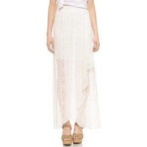 Alice + Olivia White Lace Maxi Skirt